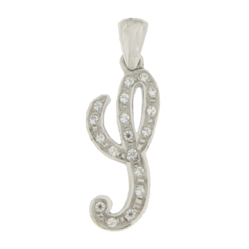 White Gold Initial Letter S Pendant GL100761