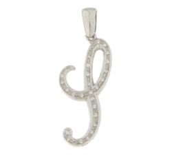 White Gold Initial Letter S Pendant GL100762