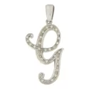 Initial Letter G Pendant White Gold GL100764