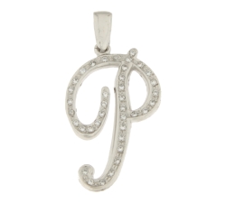 Initial Letter P Pendant White Gold GL100765