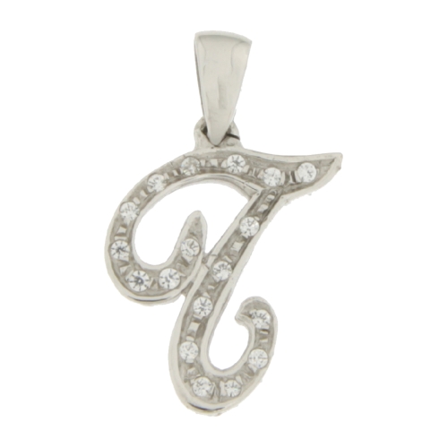 White Gold Initial Letter T Pendant GL100767