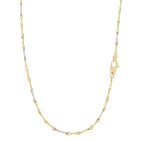 Collana Uomo Oro Giallo Bianco GL100769