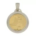 Taufmedaillenanhänger GL100770 aus Gelb-Weißgold