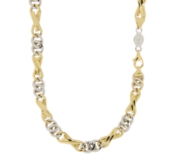 Collana Uomo Oro Giallo Bianco GL100773