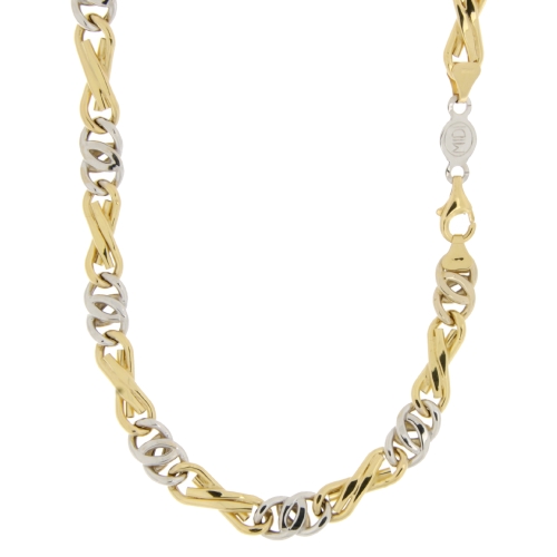 Collana Uomo Oro Giallo Bianco GL100773