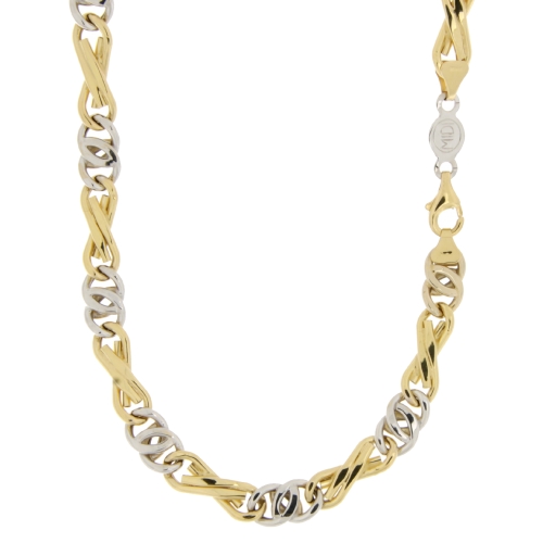 Herren-Halskette aus Weiß- und Gelbgold GL100773