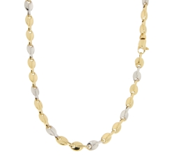 Collana Uomo Oro Giallo Bianco GL100775