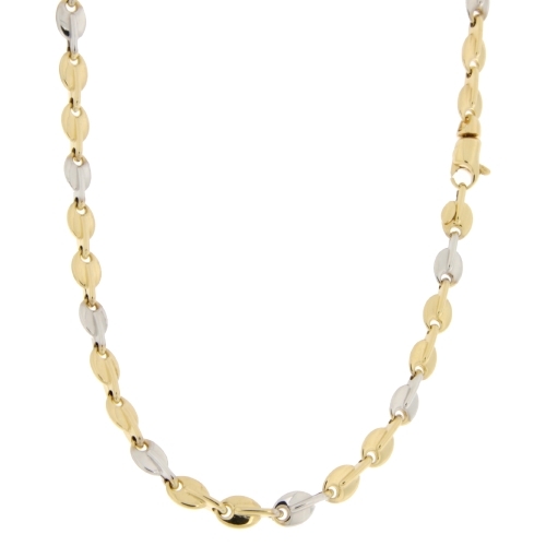 White Yellow Gold Men&#39;s Necklace GL100775