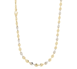 Herren-Halskette aus Weiß- und Gelbgold GL100776