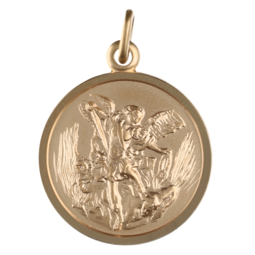 Erzengel Michael Medaille aus Gelbgold GL-G21702407