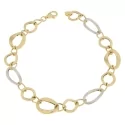 Weiß-Gelb-Gold Damenarmband GL100780