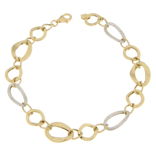 Weiß-Gelb-Gold Damenarmband GL100780