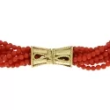 Collana Donna Corallo Rosso Oro Giallo GL100793