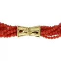 Red Coral Woman Necklace Yellow Gold GL100793