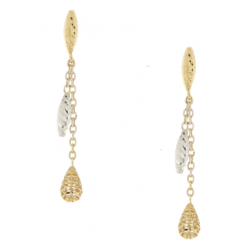 White Yellow Gold Women&#39;s Earrings GL100800