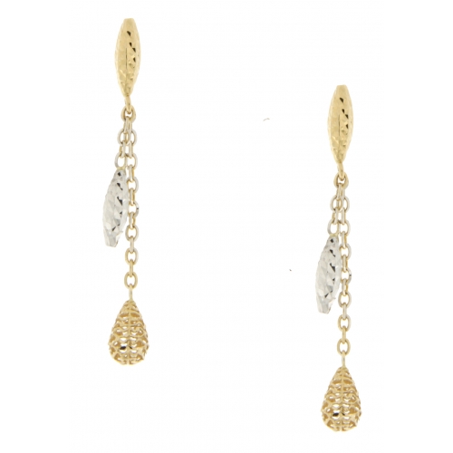 White Yellow Gold Women&#39;s Earrings GL100800