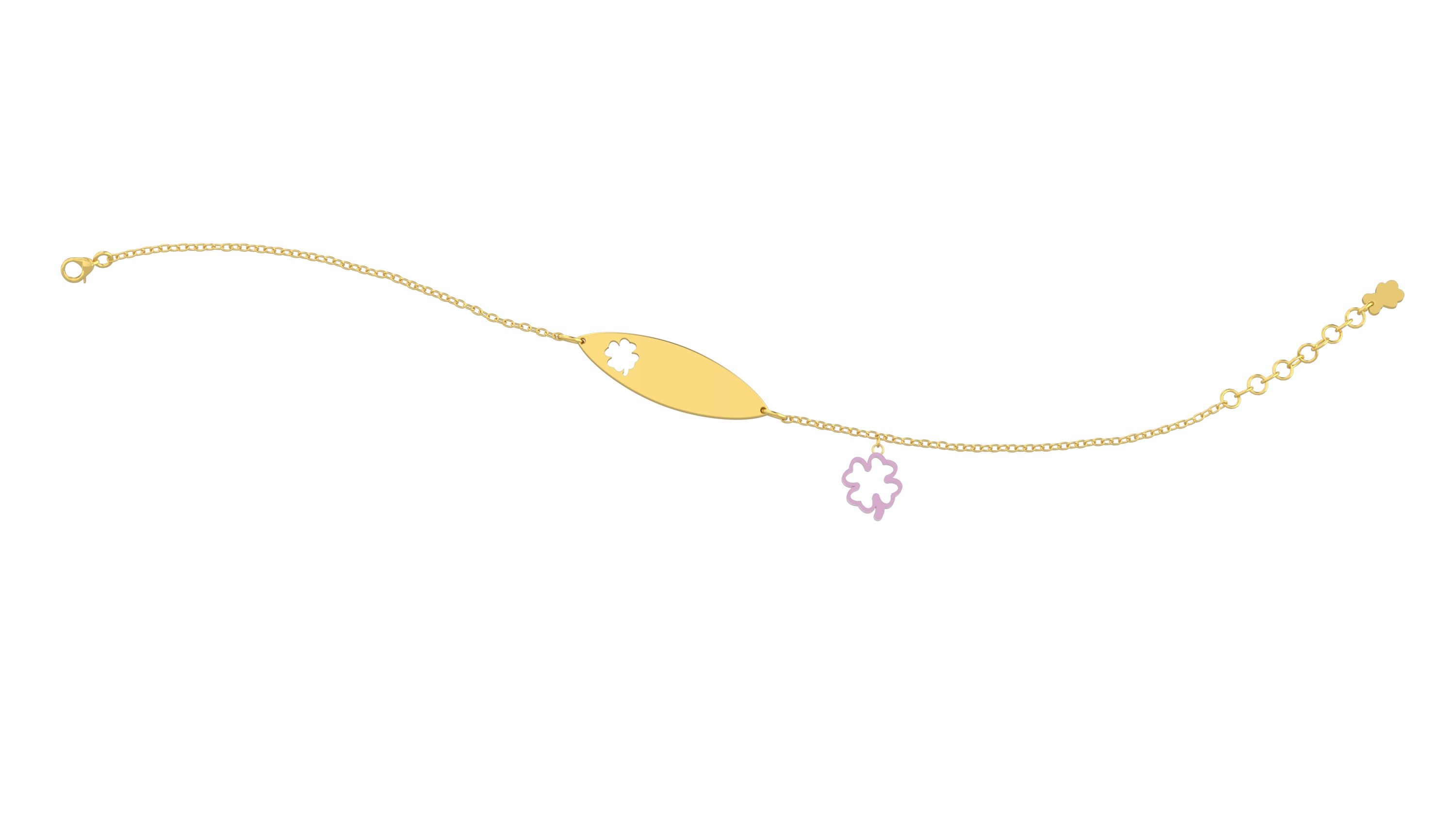 Bracciale Portafortuna Donna Con Quadrifoglio Oro Rosa - Fatto A Mano Con Chiusura Regolabile In Macramè - In Confezione Regalo - 2