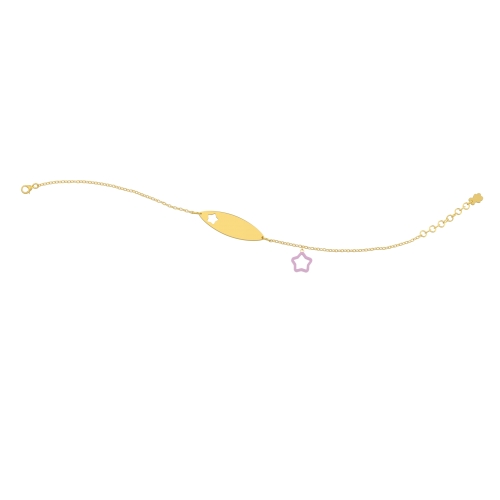 Nanan Children&#39;s Bracelet Pink Star Tag NGLD0046