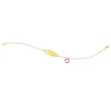 Bracciale Bimbi Nanan Targhetta Farfalla Rosa NGLD0051