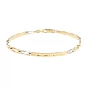 Herrenarmband Weiß-Gelbgold GL100811