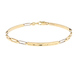 Herrenarmband Weiß-Gelbgold GL100811