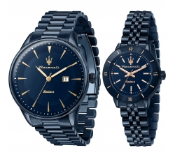 Maserati Uhren Set Solar Blau R8853149002