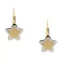 White Yellow Gold Women&#39;s Earrings GL100815