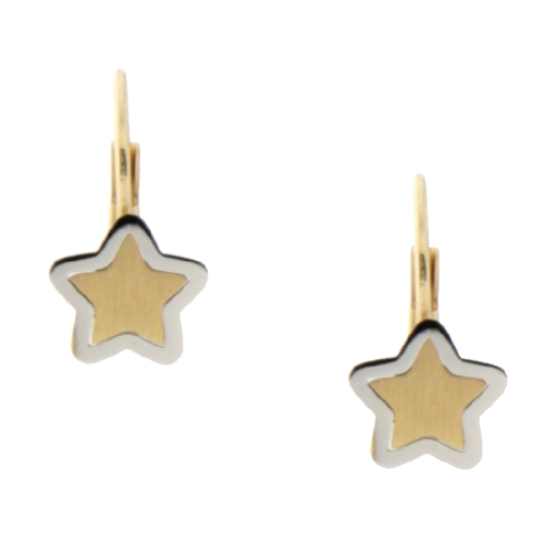 White Yellow Gold Women&#39;s Earrings GL100815