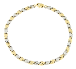 White Yellow Gold Men&#39;s Bracelet GL100816