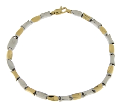 Bracciale Uomo Oro Giallo Bianco GL100817