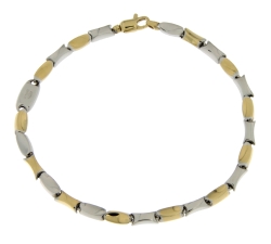 White Yellow Gold Men&#39;s Bracelet GL100817