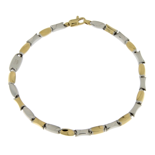 Bracciale Uomo Oro Giallo Bianco GL100817