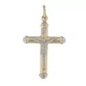 White Yellow Gold Men&#39;s Cross GL100818