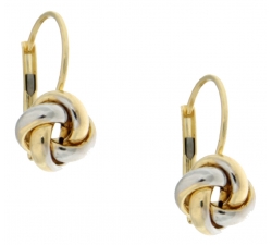 White Yellow Gold Women&#39;s Earrings GL100824