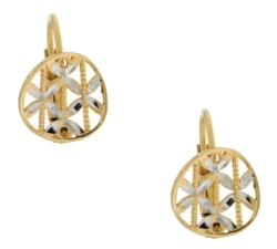 White Yellow Gold Women&#39;s Earrings GL100826