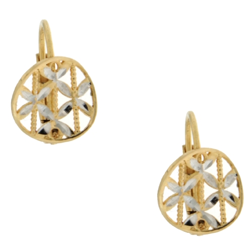 White Yellow Gold Women&#39;s Earrings GL100826