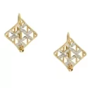 White Yellow Gold Women&#39;s Earrings GL100827