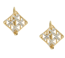 White Yellow Gold Women&#39;s Earrings GL100827