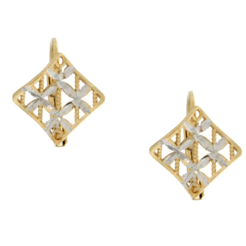 White Yellow Gold Women&#39;s Earrings GL100827