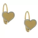 White Yellow Gold Women&#39;s Earrings GL100828