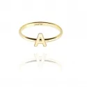 Facco Gioielli customizable initial ring in gold 755400E