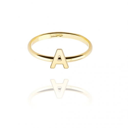 Facco Gioielli customizable initial ring in gold 755400E