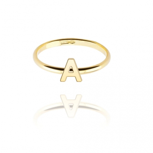 Facco Gioielli personalisierbarer Initialring aus Gold 755400E