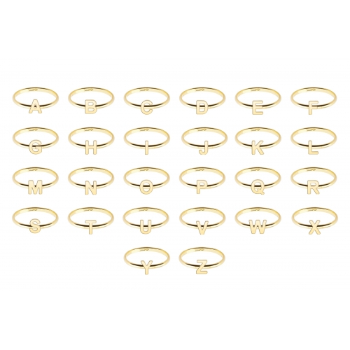 Facco Gioielli personalisierbarer Initialring aus Gold 755400E