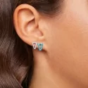 Valentina Ferragni Studio Joy Metallic Blue &amp; Silver earrings