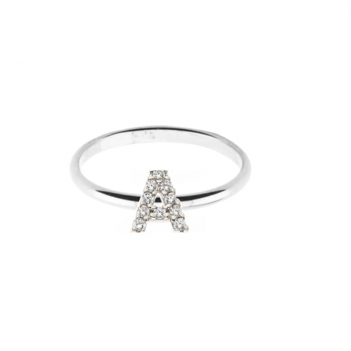 Facco Gioielli customizable initial ring in gold 755399E