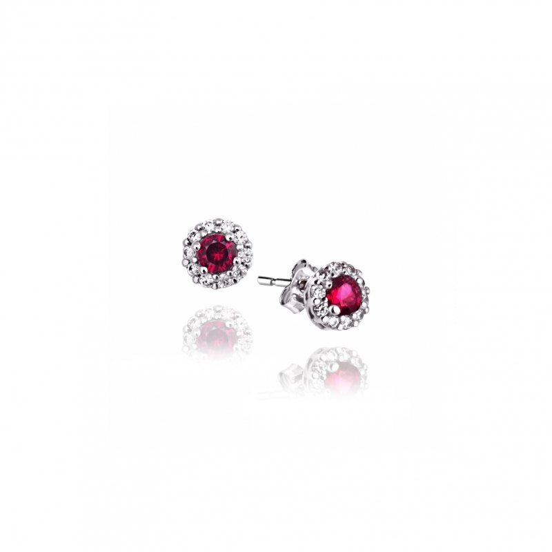 Facco Gioielli earrings in white gold with zircons 712543