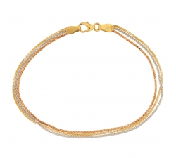 Damenarmband Gelb Weiß Rosa Gold GL100829