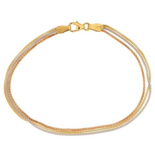 Damenarmband Gelb Weiß Rosa Gold GL100829