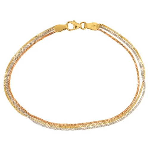 Bracciale Donna Oro Giallo Bianco Rosa GL100829